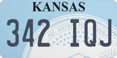 KS license plate 342IQJ