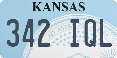 KS license plate 342IQL
