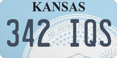 KS license plate 342IQS