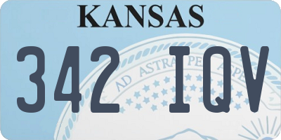 KS license plate 342IQV