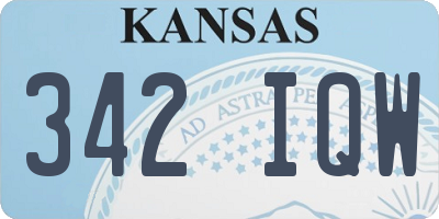 KS license plate 342IQW