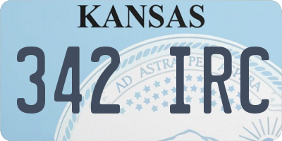 KS license plate 342IRC