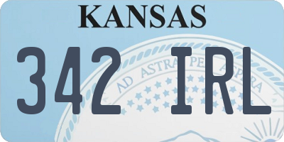 KS license plate 342IRL