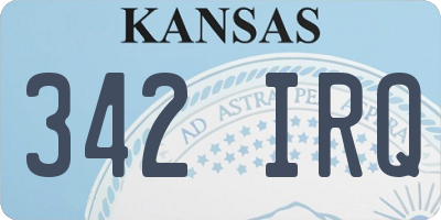 KS license plate 342IRQ