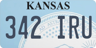KS license plate 342IRU