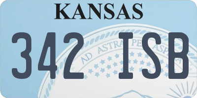 KS license plate 342ISB