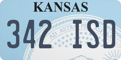 KS license plate 342ISD