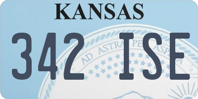 KS license plate 342ISE