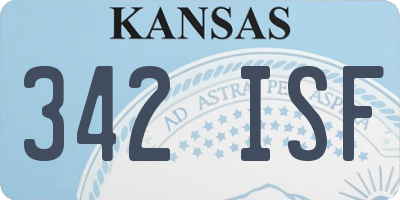 KS license plate 342ISF