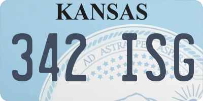 KS license plate 342ISG