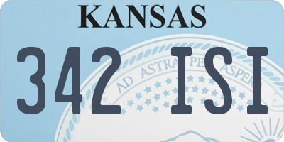 KS license plate 342ISI