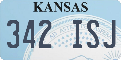 KS license plate 342ISJ
