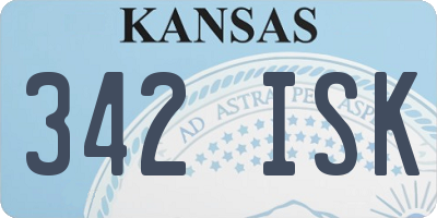 KS license plate 342ISK