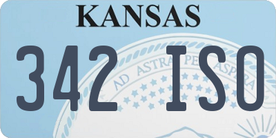 KS license plate 342ISO