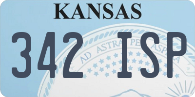 KS license plate 342ISP