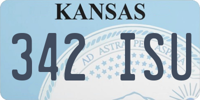 KS license plate 342ISU