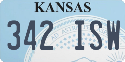 KS license plate 342ISW