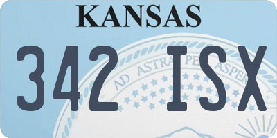 KS license plate 342ISX