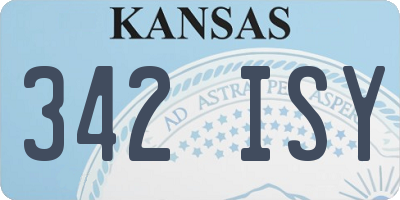 KS license plate 342ISY