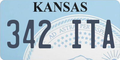KS license plate 342ITA