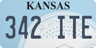 KS license plate 342ITE