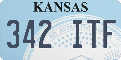 KS license plate 342ITF