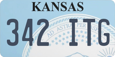 KS license plate 342ITG