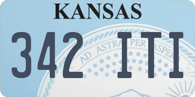KS license plate 342ITI