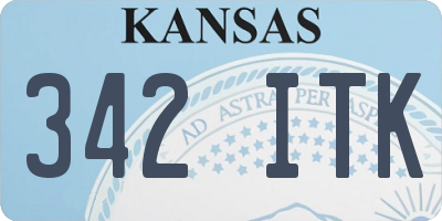 KS license plate 342ITK