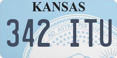 KS license plate 342ITU