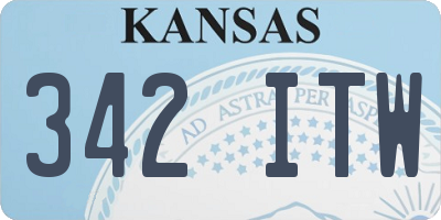 KS license plate 342ITW