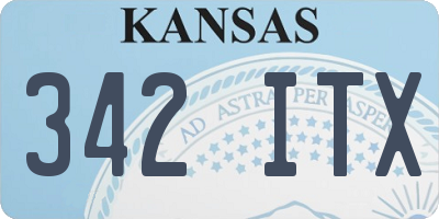 KS license plate 342ITX