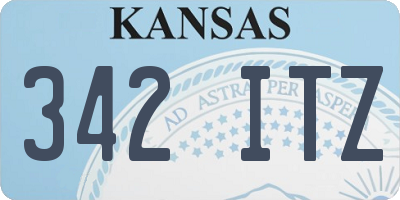KS license plate 342ITZ