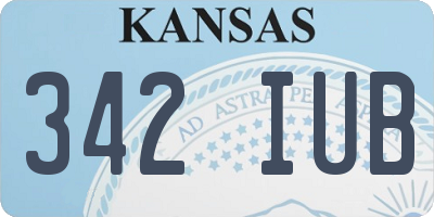 KS license plate 342IUB