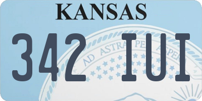 KS license plate 342IUI