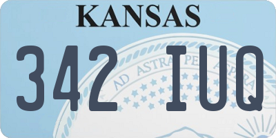 KS license plate 342IUQ
