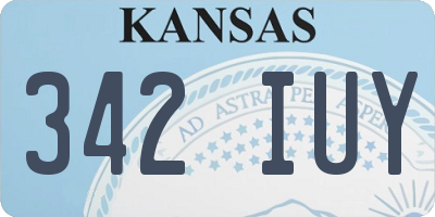 KS license plate 342IUY