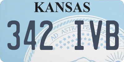 KS license plate 342IVB
