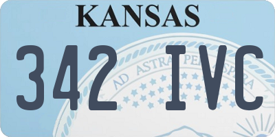 KS license plate 342IVC