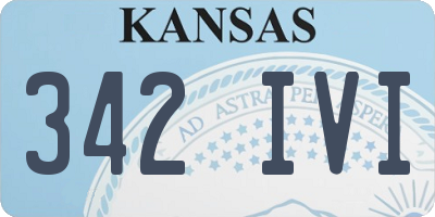 KS license plate 342IVI