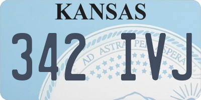 KS license plate 342IVJ