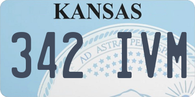KS license plate 342IVM