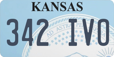 KS license plate 342IVO