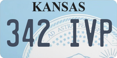 KS license plate 342IVP