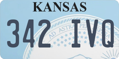 KS license plate 342IVQ