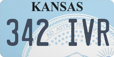 KS license plate 342IVR