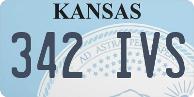 KS license plate 342IVS