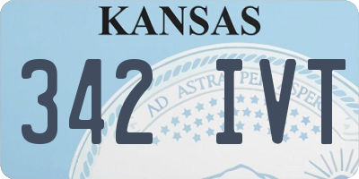 KS license plate 342IVT