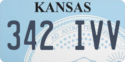 KS license plate 342IVV
