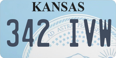 KS license plate 342IVW